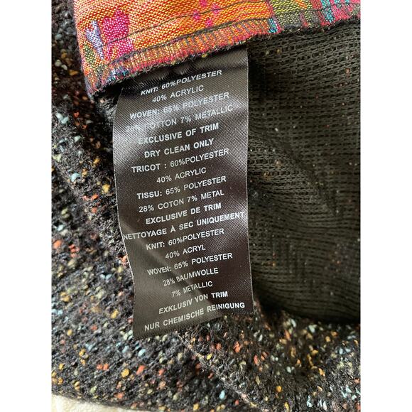 James Coviello Metallic Brocade & Woven Sweater Shirt Size Small - Picture 6 of 7